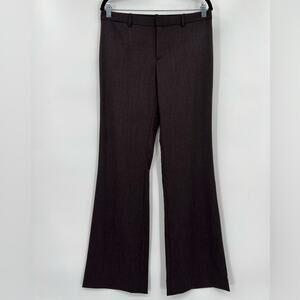 Club Monaco Keri Ivy Flare Leg Trouser Pant Wool Blend Brown Stretch Pocket 4